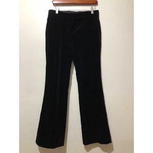 Saks Fifth Avenue Black Velvet 6P Straight Pants
